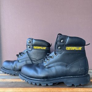 Gently used Caterpillar Steel Toe Boots (Size 9)